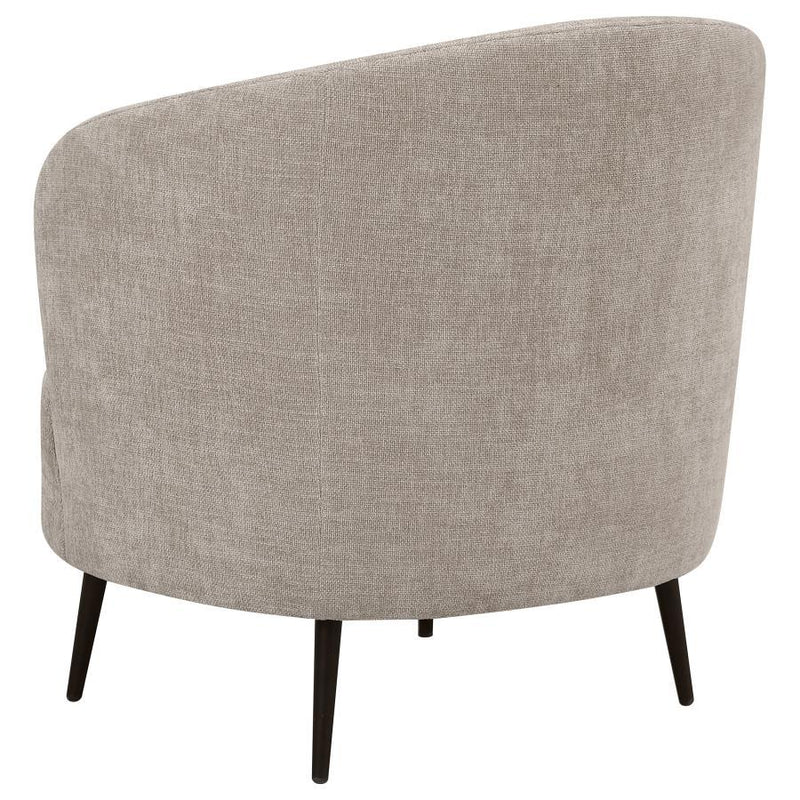 Ellorie - Upholstered Channel Back Curved Chair - Beige