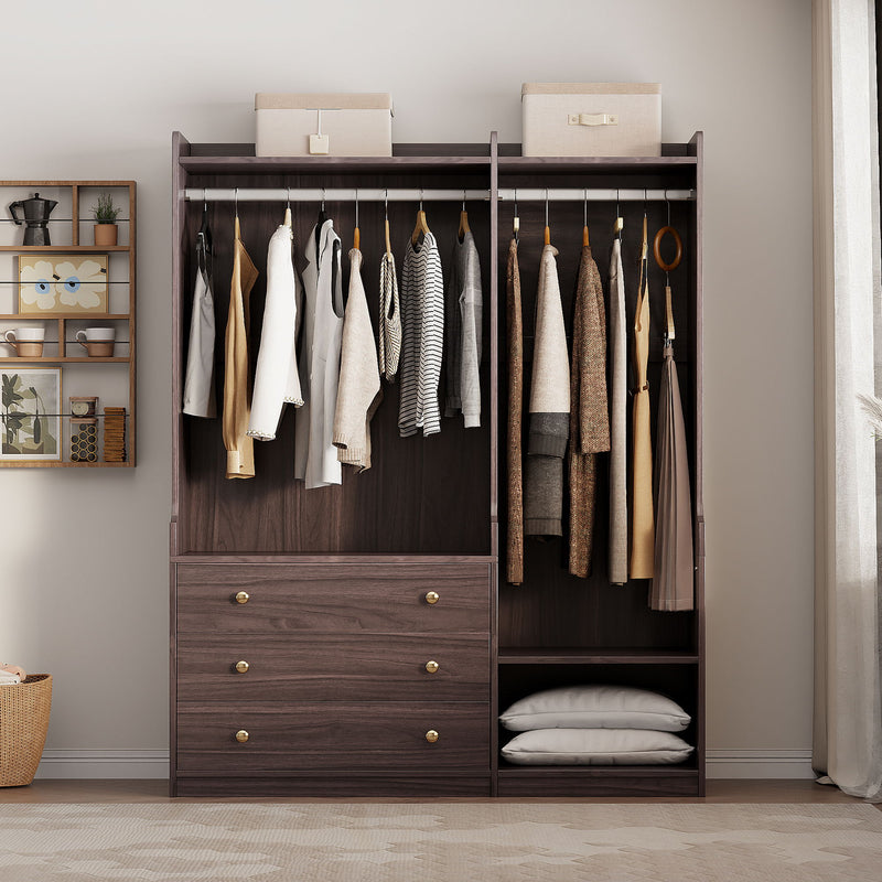 Open Wardrobe Storage For Bedroom