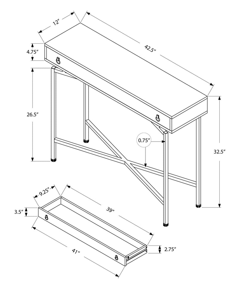 Accent Console Table For Entryway, Functional Storage Drawer