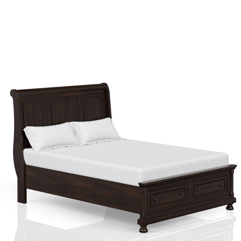 Queen Storage Bed - Cherry