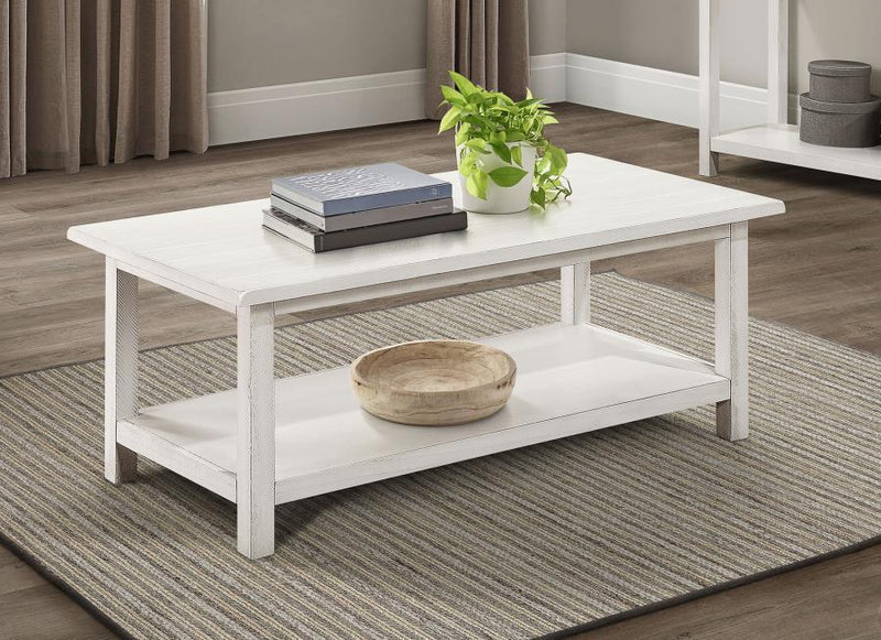 Payne - Wood Coffee Table with Shelf