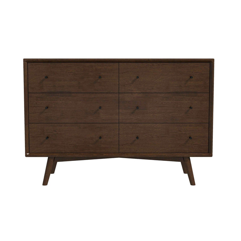 Caroline - Mid-Century Modern Solid Wood Dresser - Brown