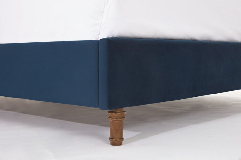 Peyton - Upholstered Bed With 54" High Headboard, Traditional Hand Buttoned Tufting