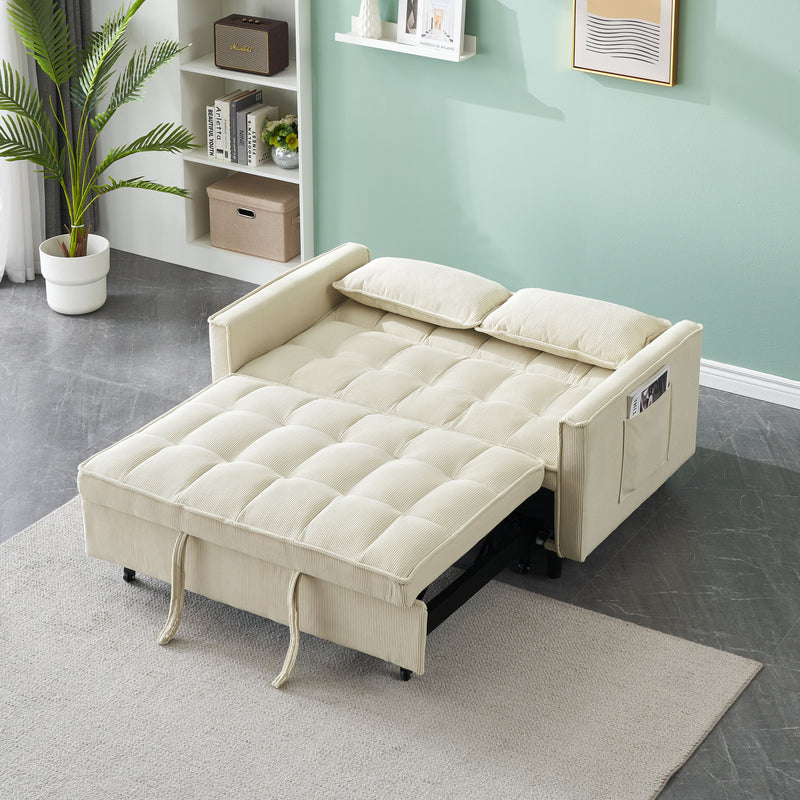 Two-Seat Casual Sofa With Pull Out Bed, Living Room Furniture