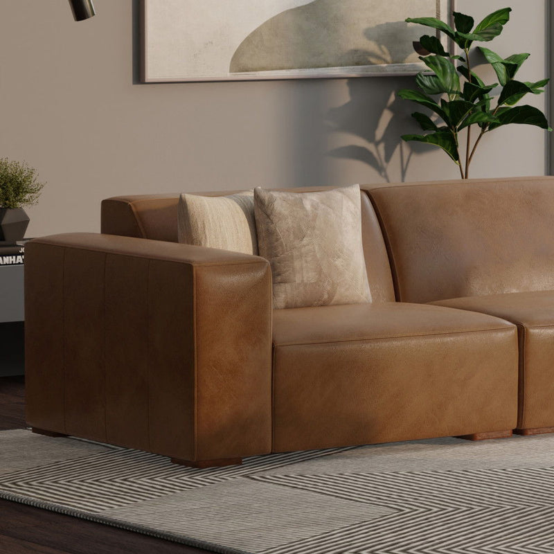 Rex - Left Arm Sofa Module - Brown