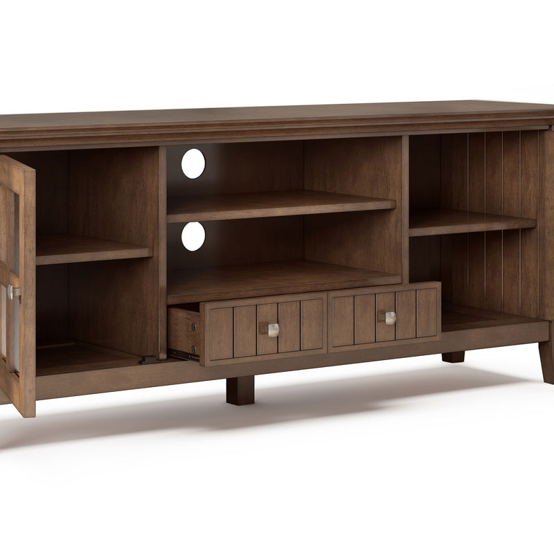 Acadian - TV Media Stand - Rustic Natural Aged Brown