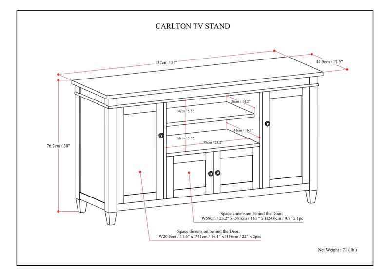 Carlton - TV Media Stand