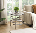 Elegant Pandora Sintered Stone End Table, Small Coffee Table For Living Room