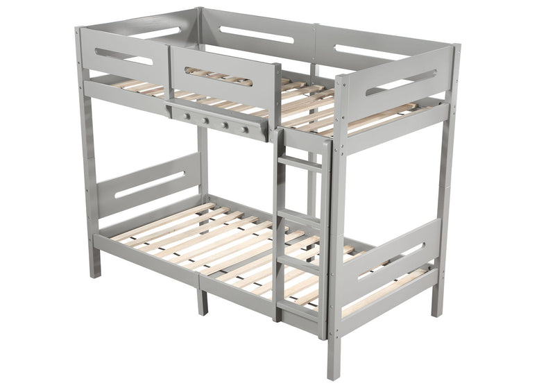 Edah - Twin Twin Bunk Bed - Gray