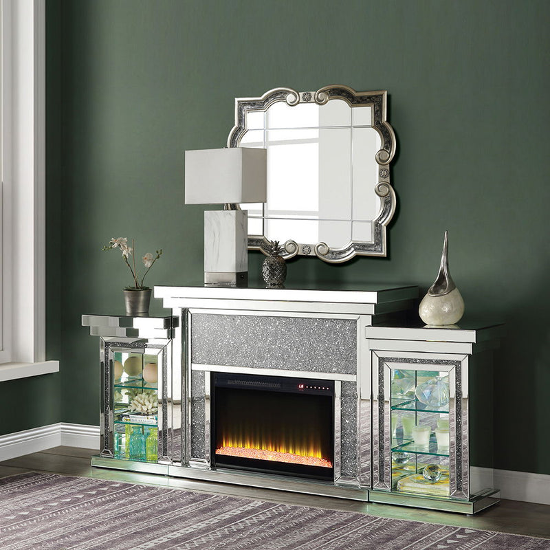 Noralie - Fireplace - Mirrored - Wood