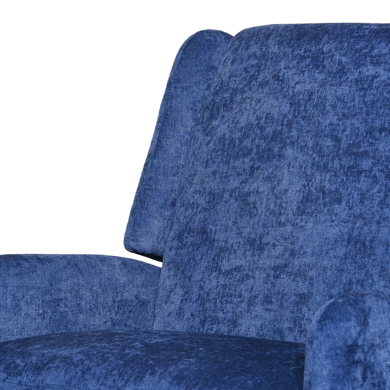 Oversized Textured Fabric Pushback Recliner