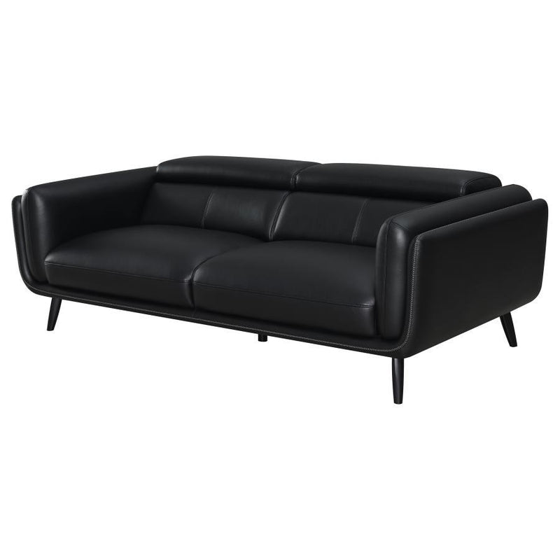 Shania - Upholstered Low Back Sofa - Black