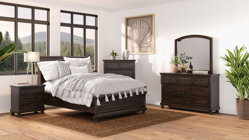 Queen Storage Bed - Cherry