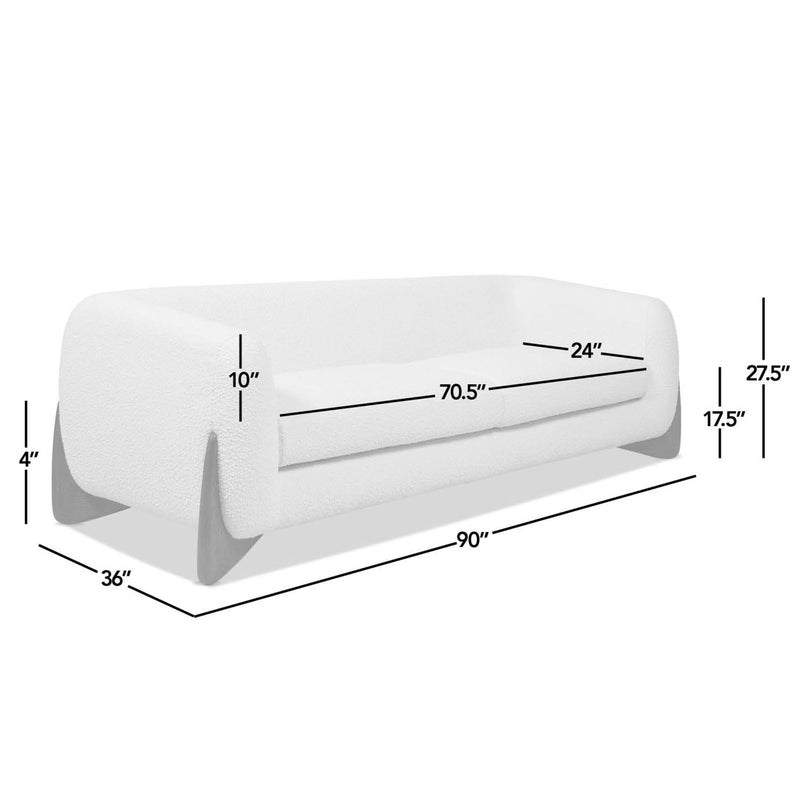 Alpine - Sherpa Sofa - Ivory White