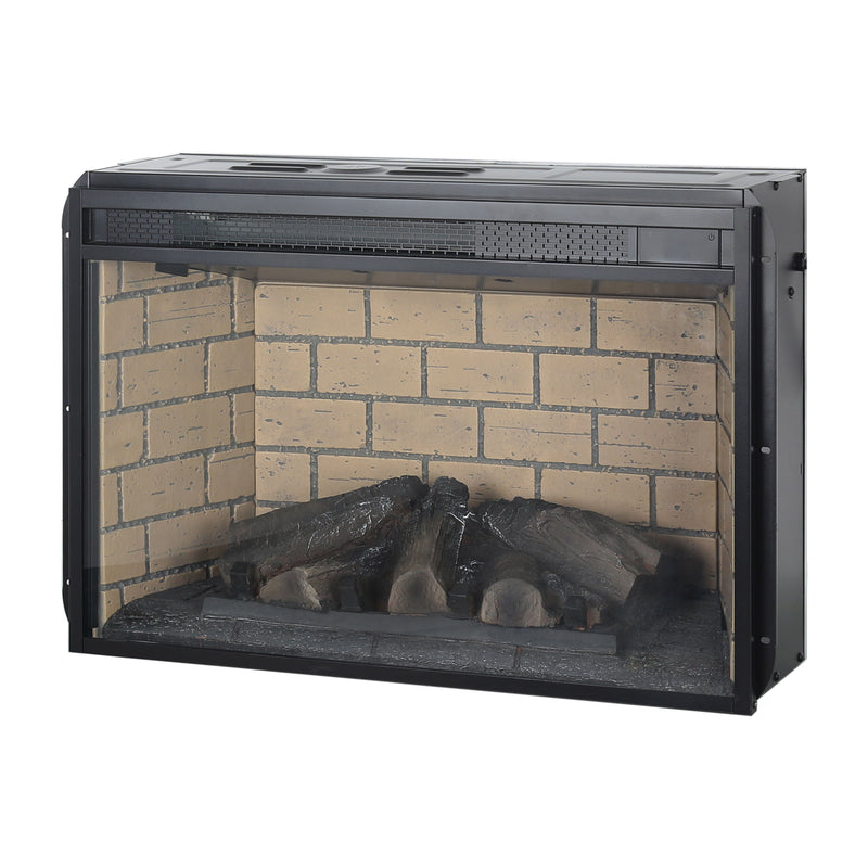 Infrared Quartz Heater Fireplace Insert -Woodlog Version With Brick