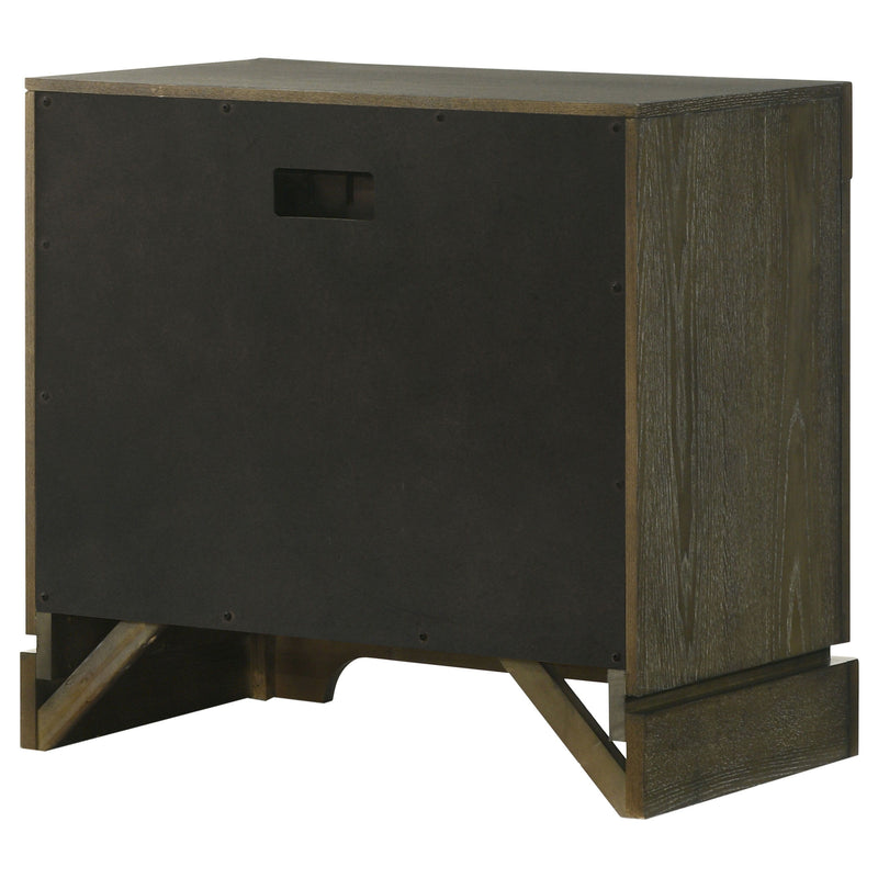 Gran Park - 2-Drawer Nightstand Bedside Table - Dark Cocoa