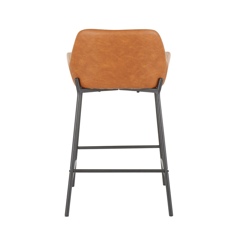 Daniella - Industrial Fixed Height Counter Stool (Set of 2)