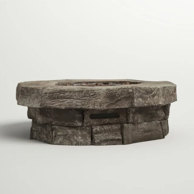 Outdoor Fire Pit Table - Stone Gray