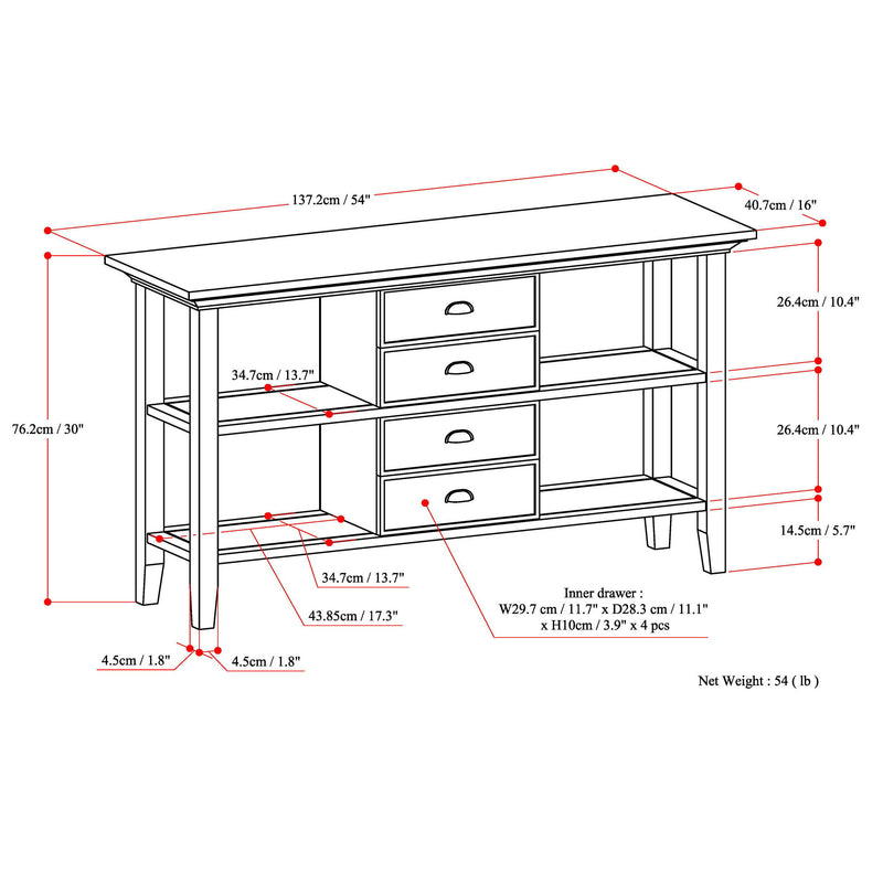 Redmond - Handcrafted Console Sofa Table