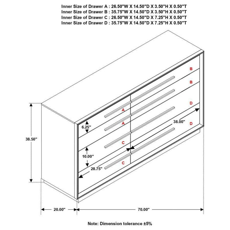 Durango - 8-Drawer Dresser