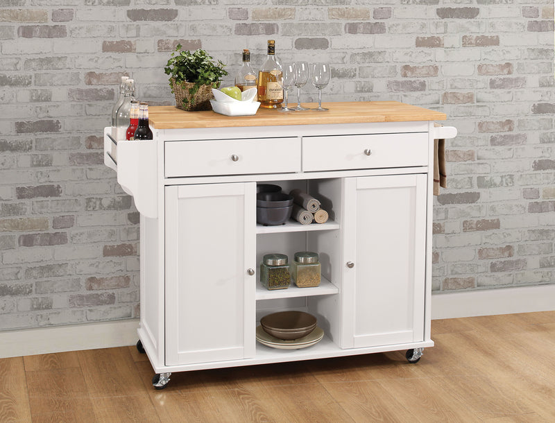 Tullarick - Kitchen Cart - Natural / White