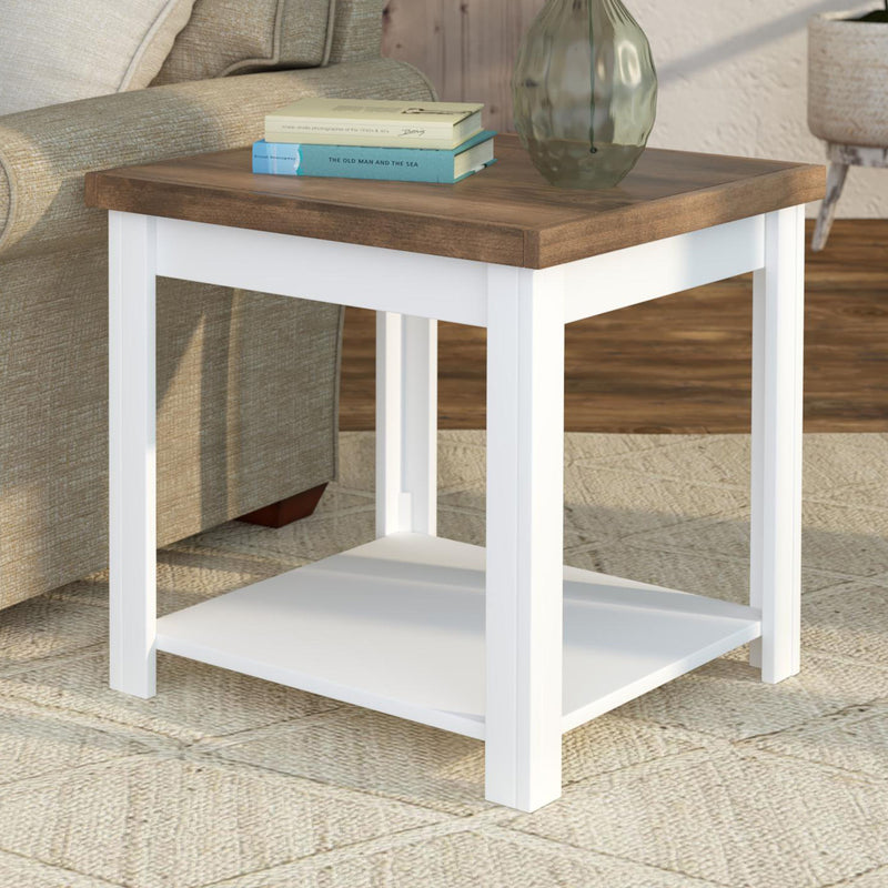 Hampton - Side Table - Jasmine Whitewash / Barnwood