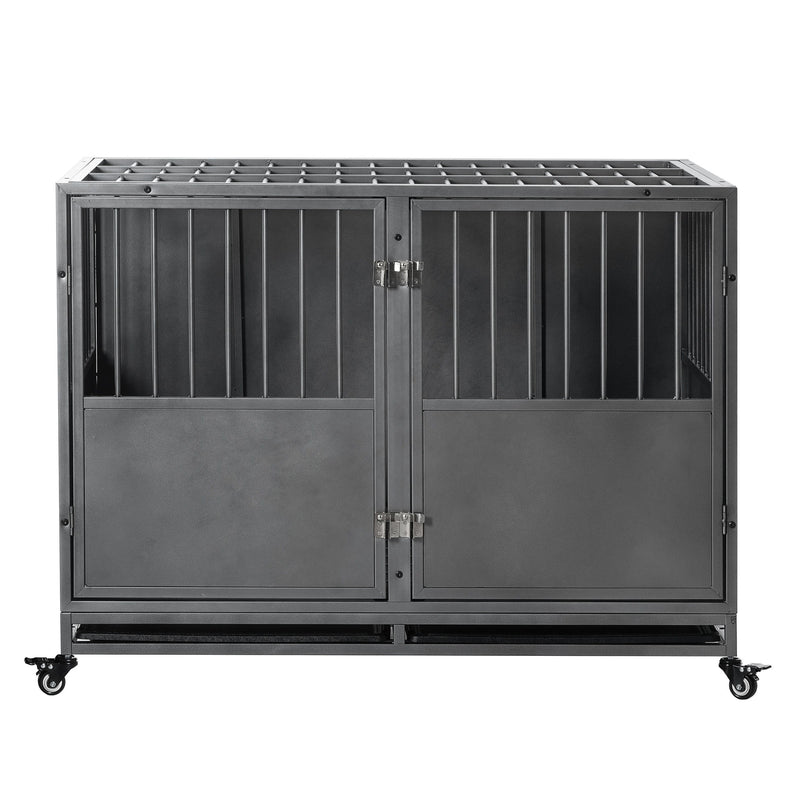 Heavy Duty Dog Crate - Silver Gray