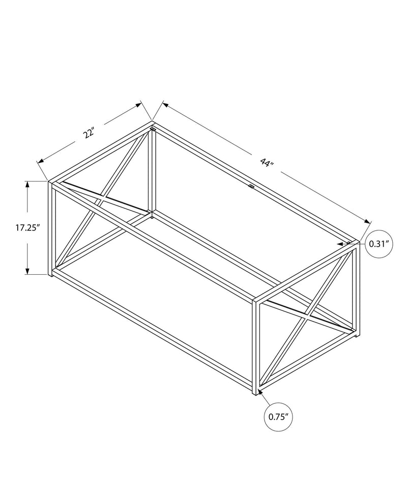 Table, Rectangular, Contemporary & Modern - Chrome