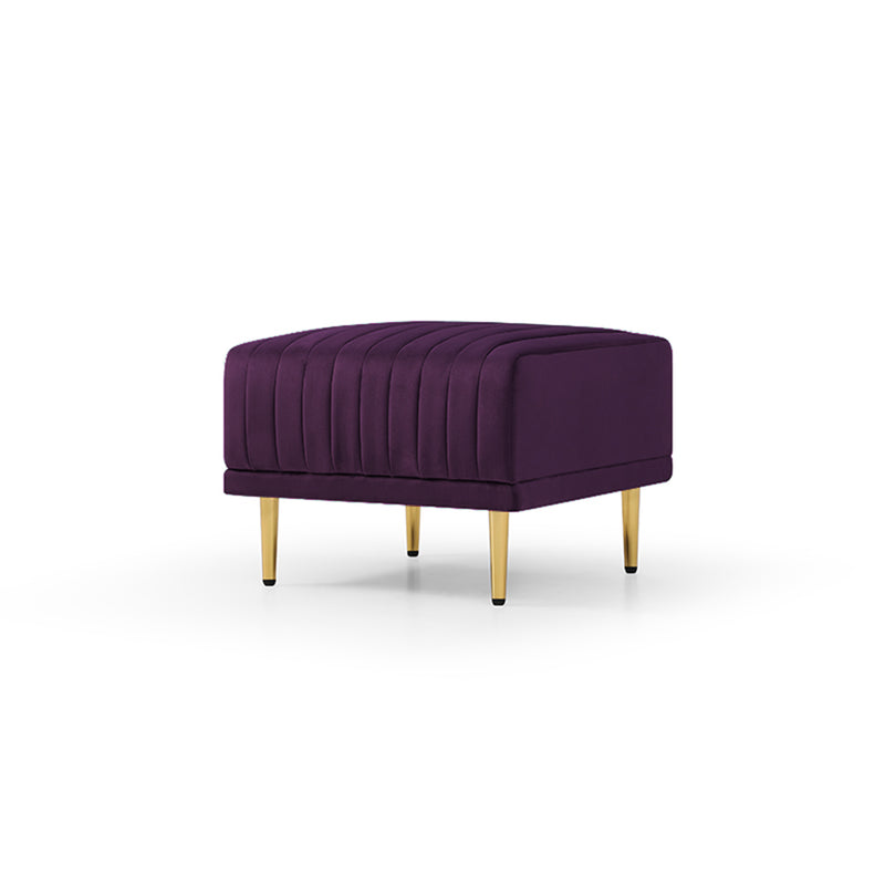 Purple Velvet Ottoman for Modular Sectional Living Room Sofa or Chair