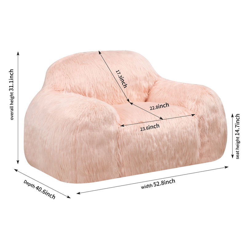 Bean Bag Chair Lazy Long Hair Sofa Bean Bag Chair Adult, Teen High Density Foam Filled Modern Focus Chair Comfortable Living Room, Bedroom Chair