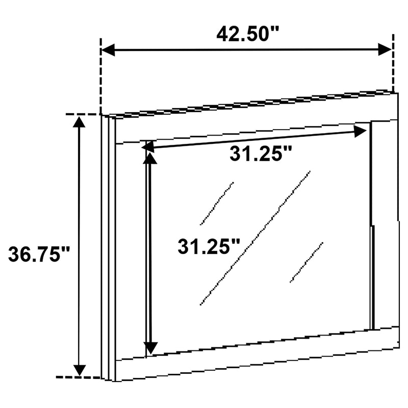 Fenwick - Dresser Mirror - - Gray Oak