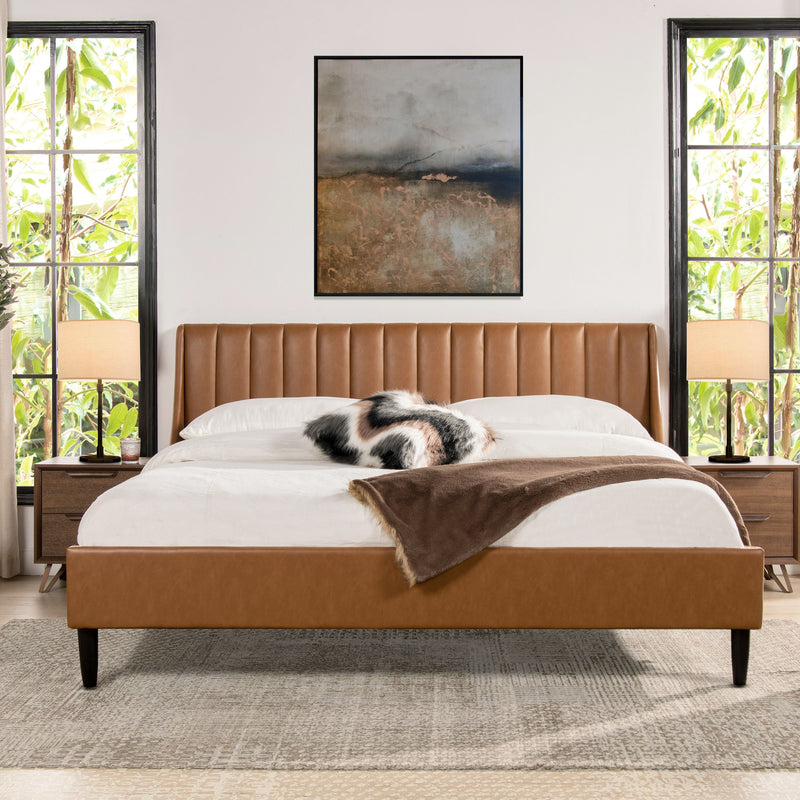 Aspen - Vertical Tufted Modern Headboard Platform Bed Set