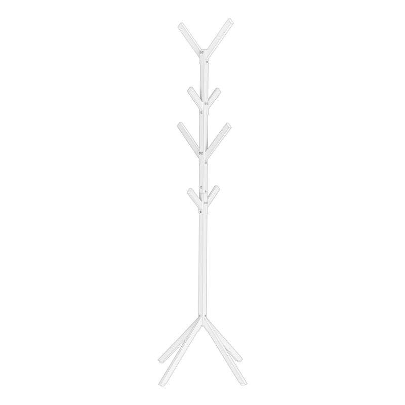 Coat Rack, Hall Tree, Free Standing, 8 Hooks, Entryway, Contemporary & Modern