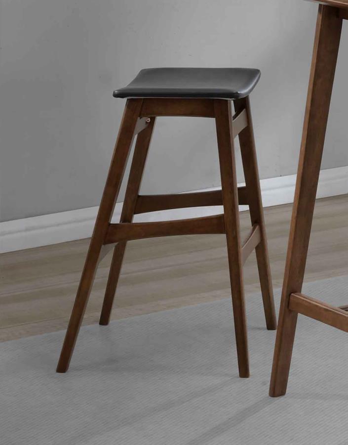 Finnick - Cushioned Backless Bar Stool (Set of 2) - Walnut - Atlantic Fine Furniture Inc