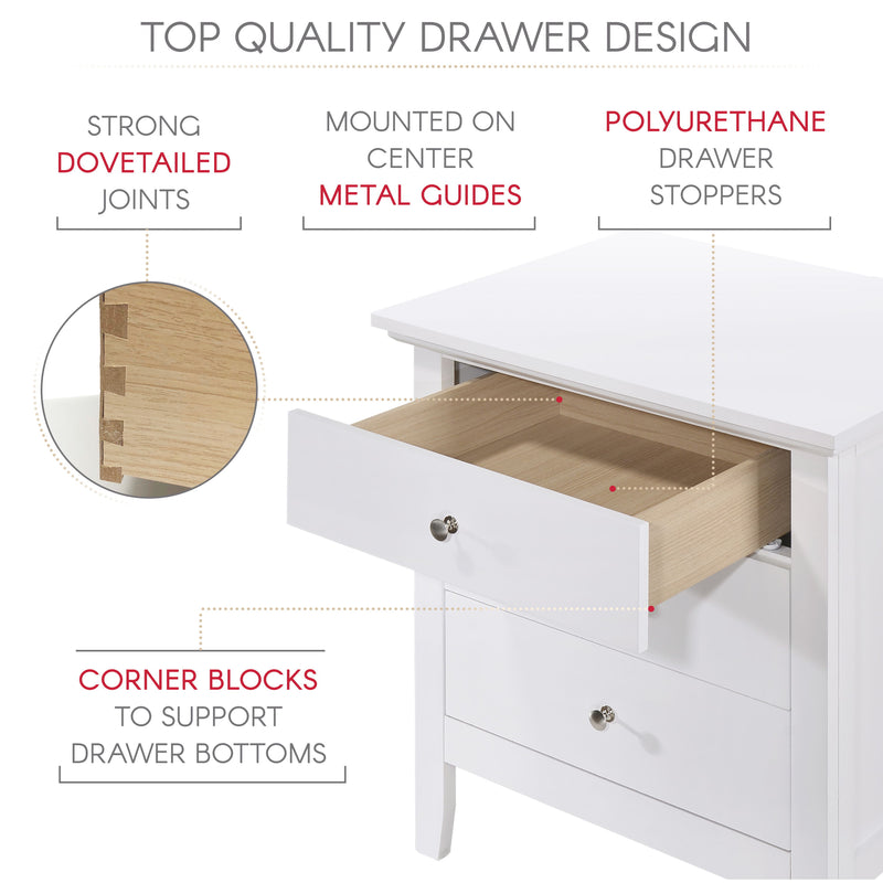 Hammond - 3 Drawer Nightstand