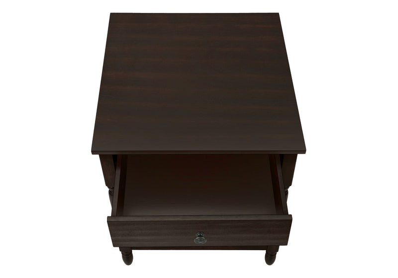 Accent - Table, 2 Tier, Square, Traditional - Walnut