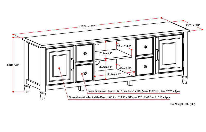 Connaught - Wide TV Stand