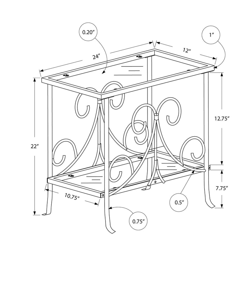 Elegant Design Accent Table, Side Traditional