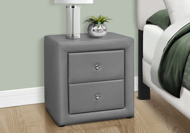 Nightstand, Storage Drawer Versatile Use, Upholstered, Transitional