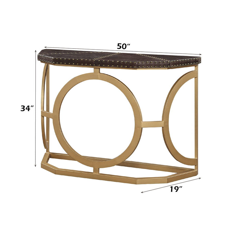 Solara - Console Table - Brown & Gold