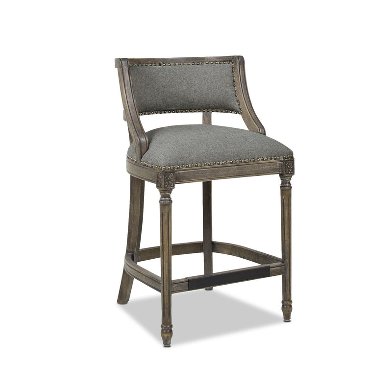 Paris - Farmhouse Counter Height Bar Stool With Backrest