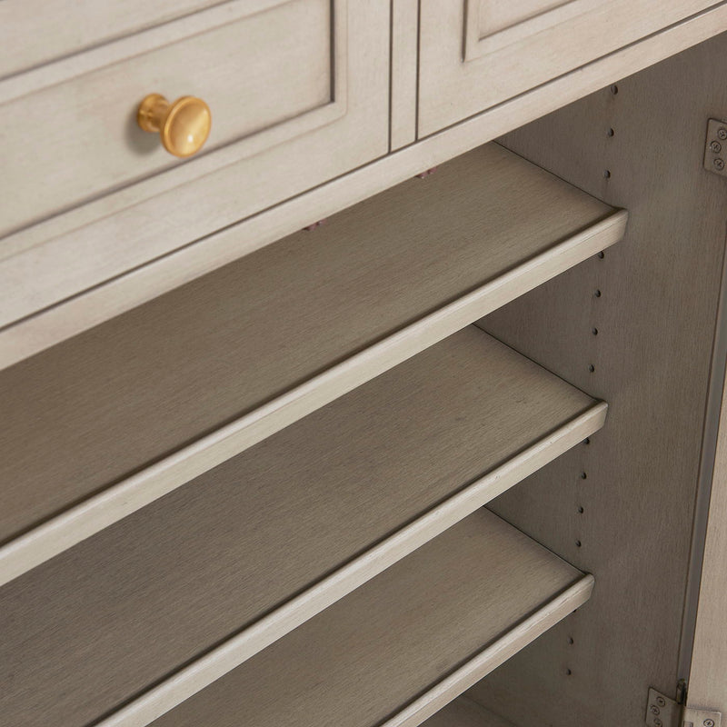 Dauphin - Handpainted Entryway Storage Cabinet - Gray Cashmere