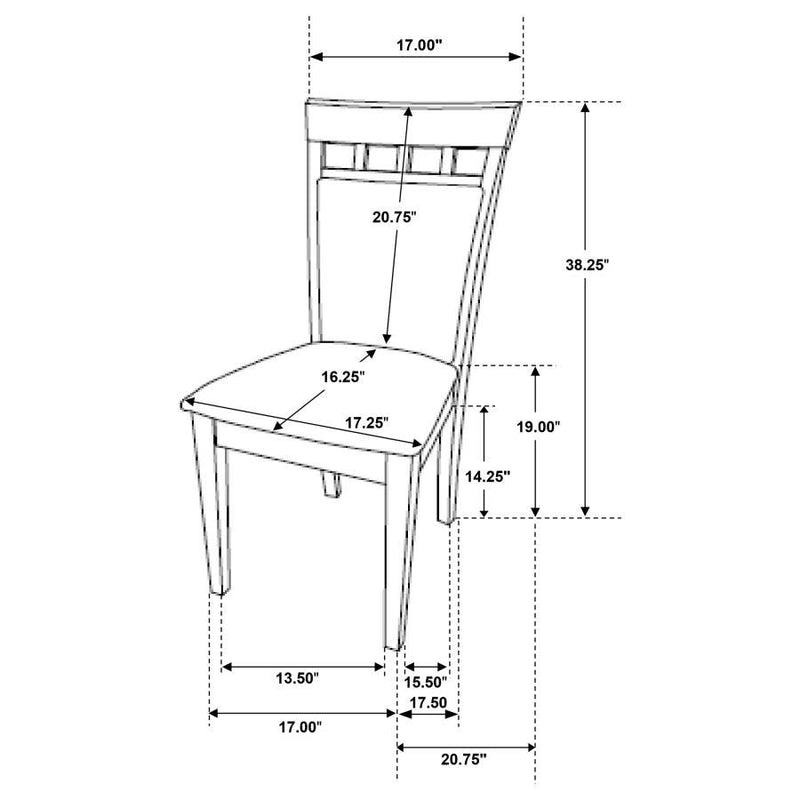 Gabriel - Closed BackSide Chairs (Set of 2) - Cappuccino - Atlantic Fine Furniture Inc