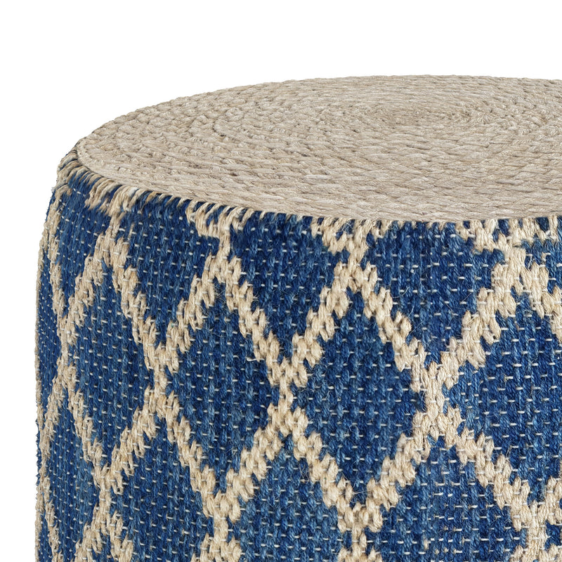 Edgeley - Handcrafted Round Pouf