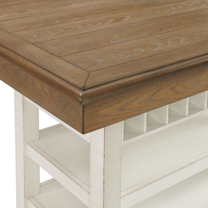 Bellevue - Rectangular Counter Table - Walnut And Antique White