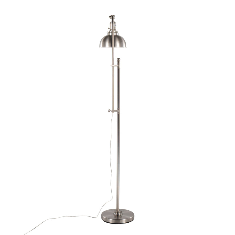 Emery - Industrial Floor Lamp - Nickel