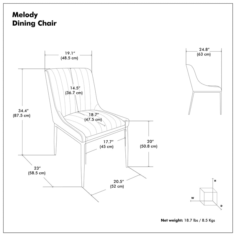 Melody - Versatile Upholstered Dining Chair (Set of 2)