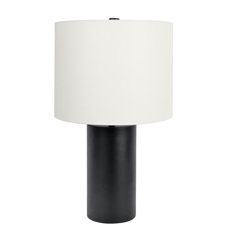 Aura - Table Lamp With On / Off Switch Block Base - Black / White