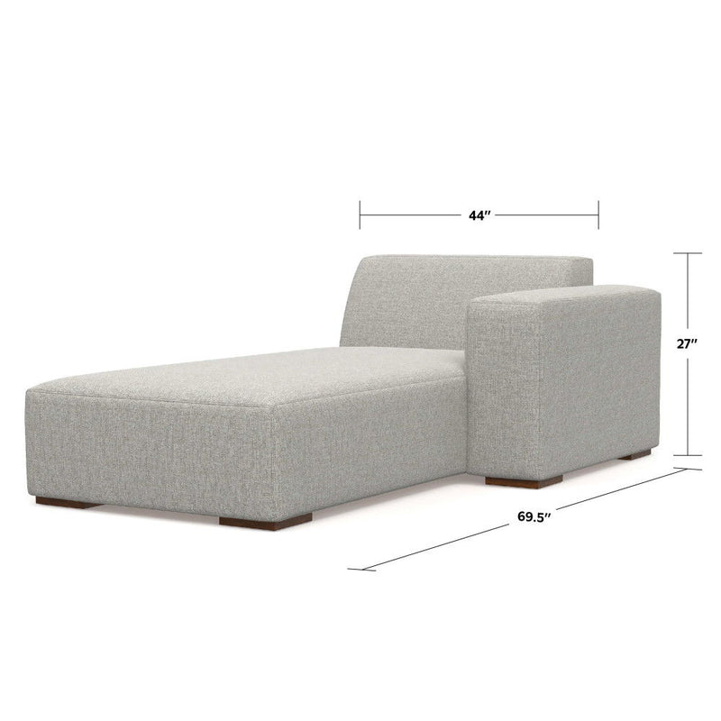 Rex - Right Chaise Sofa Module - Gray