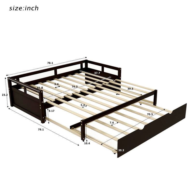 Extending Daybed With Trundle, Wooden Daybed With Trundle